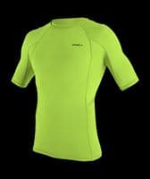 O'NEILL MENS RASH VEST TOP.NEW SKINS LIME UPF50 SUN PROTECTION GUARD T SHIRT.W26