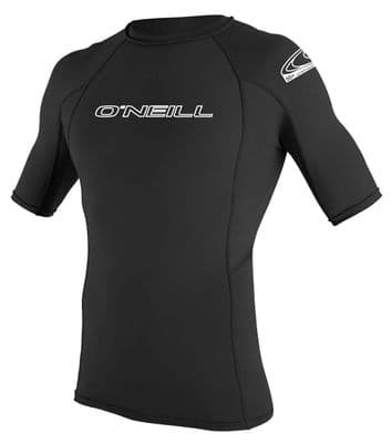 O'NEILL MENS RASH VEST TOP.SKINS BLACK UPF50+ SUN PROTECTION GUARD T SHIRT.S26