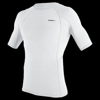 O'NEILL MENS RASH VEST TOP.SKINS UPF50+ WHITE SUN PROTECTION GUARD T SHIRT.W26