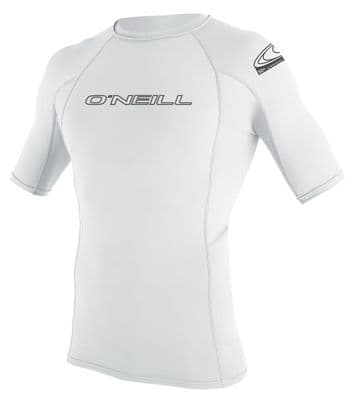 O'NEILL MENS RASH VEST TOP.SKINS WHITE UPF50 SUN PROTECTION GUARD T SHIRT.S26