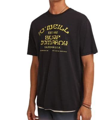 O'NEILL MENS T SHIRT.NEW MUIR GRAPHIC BLACK COTTON SHORT SLEEVED TOP TEE S26