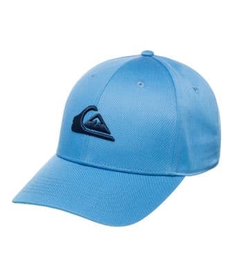 QUIKSILVER BASEBALL CAP.NEW DECADES BLUE POLYCOTTON ADJUSTABLE SNAPBACK HAT S25