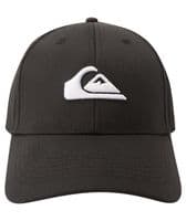 QUIKSILVER MENS BASEBALL CAP.DECADES 6 PANEL BLACK ADJUSTABLE SNAPBACK HAT W25