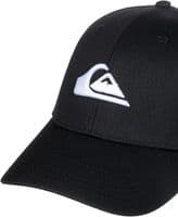 QUIKSILVER MENS BASEBALL CAP.DECADES 6 PANEL BLACK ADJUSTABLE SNAPBACK HAT W25