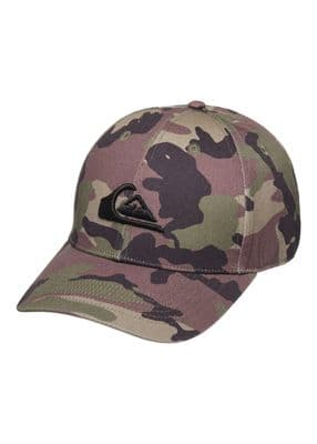 QUIKSILVER MENS BASEBALL CAP.NEW DECADES CAMOFLAGE ADJUSTABLE SNAPBACK HAT S26