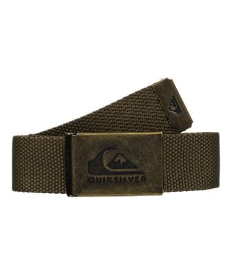 QUIKSILVER MENS BELT.PRINCIPAL SCHWACK GREEN WEBBING JEANS TROUSER STRAP S26