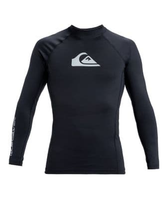 QUIKSILVER MENS RASH VEST.NAVY UPF50+ UV PROTECTION LONG SLEEVED GUARD TOP S25