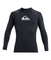 QUIKSILVER MENS RASH VEST.NAVY UPF50+ UV PROTECTION LONG SLEEVED GUARD TOP S25
