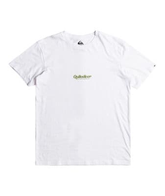 QUIKSILVER MENS T SHIRT.NEW SIMPLE LETTERINGS WHITE SHORT SLEEVED TOP TEE W24