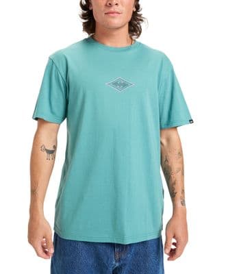 QUIKSILVER MENS T SHIRT.NEW SWELL RECYCLED COTTON BACKPRINT GREEN TEE TOP W25