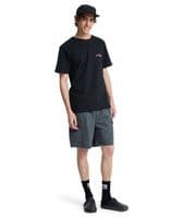 QUIKSILVER MENS T SHIRT.NEW TAP IN BACKPRINT BLACK COTTON SHORT SLEEVED TOP S26