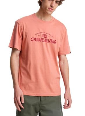 QUIKSILVER MENS T SHIRT.NEW VISTA RECYCLED COTTON SAND SHORT SLEEVED TOP TEE S26