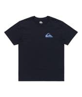 QUIKSILVER MENS T SHIRT.NEW WINDOW PANE BACKPRINT NAVY SHORT SLEEVED TOP S25