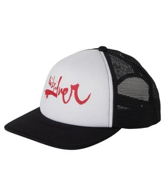 QUIKSILVER MENS TRUCKER CAP.DNA IMPAIRED BLACK MESH SNAPBACK BASEBALL HAT W24