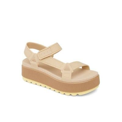 REEF WOMENS WATER FRIENDLY REM HIGHER SANDALS.BANANA YELLOW PLATFORM SHOES S25