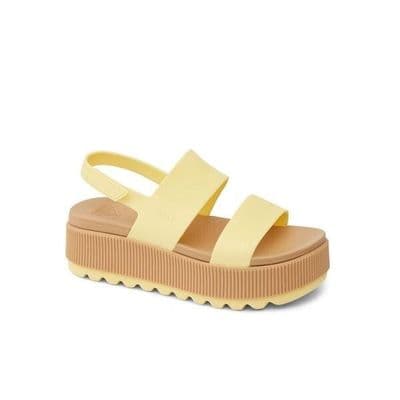 REEF WOMENS WATER FRIENDLY VISTA HIGHER SANDALS.BANANA YELLOW PLATFORM SHOES S25