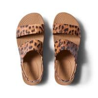REEF WOMENS WATER FRIENDLY VISTA SANDALS.NEW LEOPARD CUSHIONED STRAP SHOES S25