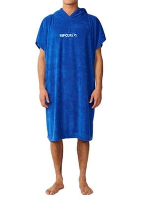 RIP CURL ADULT PONCHO TOWEL.NEW BRAND BLUE HOODED BEACH SURF CHANGING ROBE W26