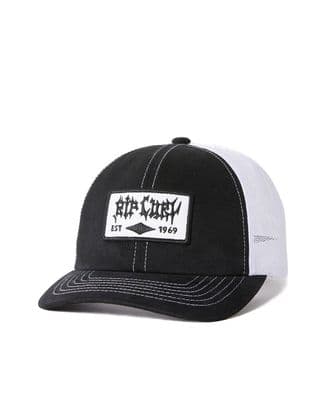 RIP CURL MENS MESH TRUCKER CAP.QUALITY PRODUCTS BLACK STRAPBACK BASEBALL HAT S24