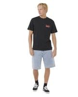 RIP CURL MENS T SHIRT.BOARD BAKERY BLACK BACKPRINT COTTON SHORT SLEEVED TOP W25
