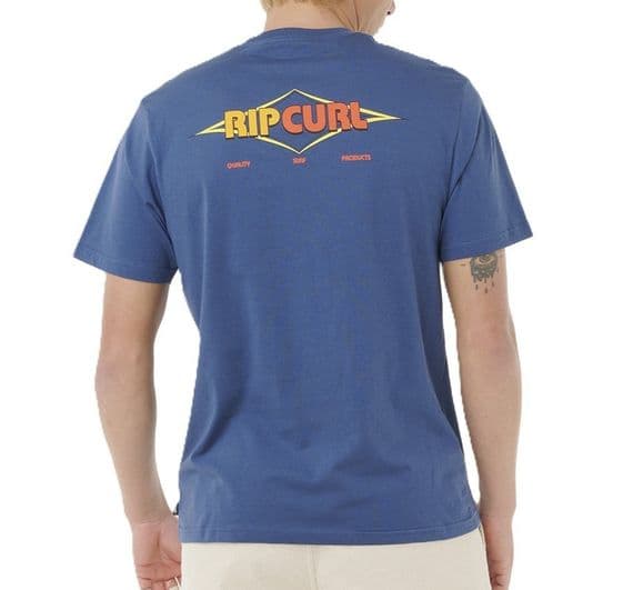 RIP CURL MENS T SHIRT.NEW SURF REVIVAL NAVY BACKPRINT SHORT SLEEVE TEE TOP W25