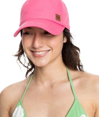 ROXY WOMENS BASEBALL CAP.NEW EXTRA INNINGS ADJUSTABLE PINK COTTON SUN HAT S24