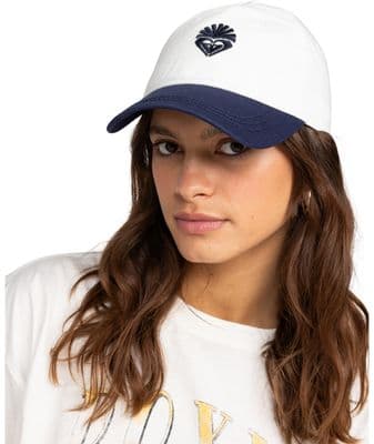 ROXY WOMENS BASEBALL CAP.NEW NEXT LEVEL ADJUSTABLE NAVY WHITE COTTON SUN HAT S24
