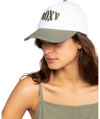 ROXY WOMENS BASEBALL CAP.NEW SOMETHING MAGIC WHITE ADJUSTABLE COTTON SUN HAT S24