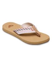 ROXY WOMENS FLIP FLOPS.NEW PORTO ROPE NATURAL BEACH SURF THONGS GIRLS SANDAL S26