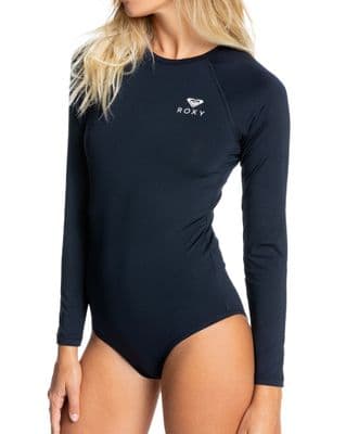 ROXY WOMENS ONE PIECE RASH BODYSUIT.NEW LONG SLEEVED BACK ZIP SWIMSUIT UPF50 W23