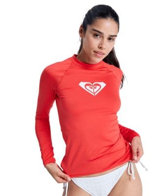 ROXY WOMENS RASH VEST.NEW WHOLE HEARTED UPF50+  LONG SLEEVED SUN GUARD TOP S26