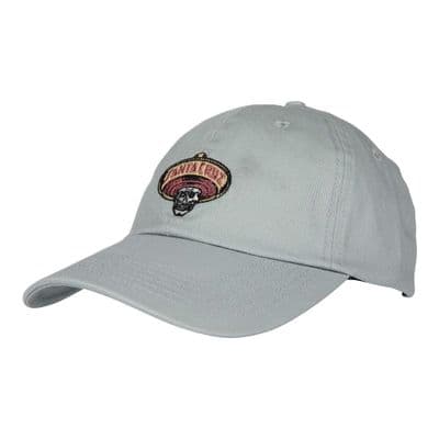 SANTA CRUZ MENS BASEBALL CAP.NEW GUZMAN SKULL MOON ROCK GREY ADJUSTABLE HAT S26