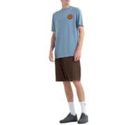 SANTA CRUZ MENS T SHIRT. CLASSIC DOT BACK PRINT DENIM BLUE SHORT SLEEVED TEE S26