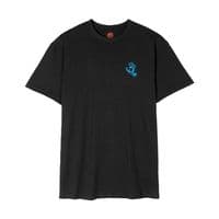 SANTA CRUZ MENS T SHIRT. SCREAMING HAND BACK PRINT BLACK SHORT SLEEVED TEE S26