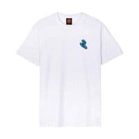 SANTA CRUZ MENS T SHIRT. SCREAMING HAND BACK PRINT WHITE SHORT SLEEVED TEE S26