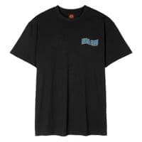 SANTA CRUZ MENS T SHIRT. TIKI HAND STRIP BACK PRINT BLACK SHORT SLEEVED TEE S26