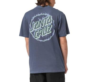 SANTA CRUZ MENS T SHIRT.NEW BURNT OPUS BACK PRINT BLUE SHORT SLEEVED TEE S26
