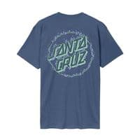 SANTA CRUZ MENS T SHIRT.NEW BURNT OPUS BACK PRINT BLUE SHORT SLEEVED TEE S26