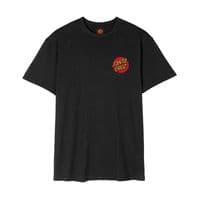 SANTA CRUZ MENS T SHIRT.NEW CLASSIC DOT BLACK BACKPRINT SHORT SLEEVED TEE S26