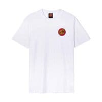 SANTA CRUZ MENS T SHIRT.NEW CLASSIC DOT WHITE BACKPRINT SHORT SLEEVED TEE S26