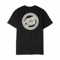SANTA CRUZ MENS T SHIRT.NEW LOCO DOT BACK PRINT BLACK SHORT SLEEVED TEE S26