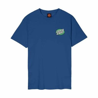 SANTA CRUZ MENS T SHIRT.NEW VERTIGO DOT BACK PRINT NAVY SHORT SLEEVED TEE S26