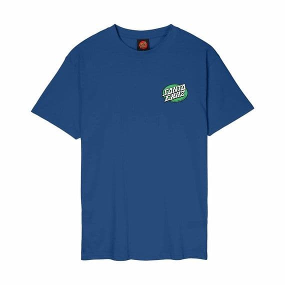 SANTA CRUZ MENS T SHIRT.NEW VERTIGO DOT BACK PRINT NAVY SHORT SLEEVED TEE S26