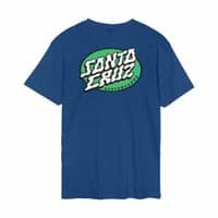 SANTA CRUZ MENS T SHIRT.NEW VERTIGO DOT BACK PRINT NAVY SHORT SLEEVED TEE S26