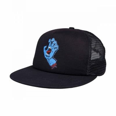 SANTA CRUZ MENS TRUCKER CAP.NEW CLASSIC HAND MESH BLACK BASEBALL SNAP HAT S26