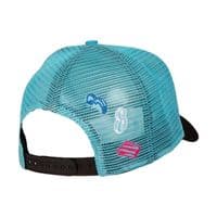 SANTA CRUZ MENS TRUCKER CAP.NEW GRABKE CLOCK DOT MESHBACK BLUE SNAP HAT S26