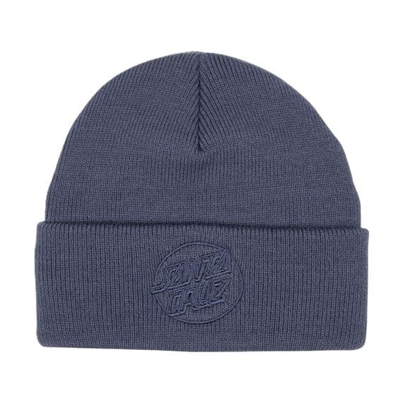 SANTA CRUZ TONAL OPUS DOT BEANIE HAT.NEW HERITAGE BLUE LOGO CUFF KNIT CAP S26