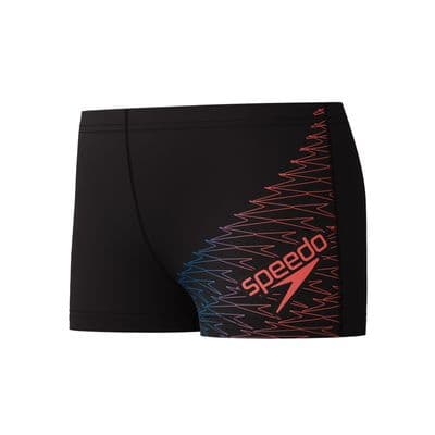 SPEEDO BOYS AQUA SHORTS.NEW MEDLEY LOGO BLACK  ENDURAFLEX SWIM BOTTOM TRUNKS W25