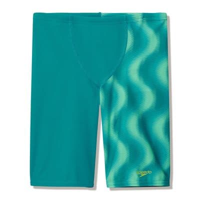 SPEEDO BOYS JAMMERS.NEW PRINT V CUT PATTERNED TURQUOISE SWIM SHORTS TRUNK W26