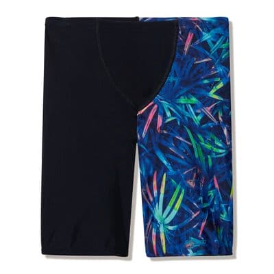 SPEEDO BOYS V CUT JAMMERS .NEW ENDURASOFT NAVY PRINT SWIM SHORTS SWIMSUIT W26